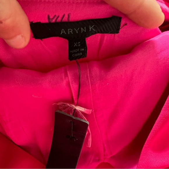 Arynk Pink Asymmetrical Ruffled Cocktail Dress - Picture 4 of 7